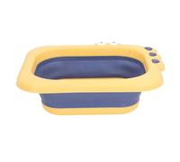 Qudinip Dispositif de Lavage Pliable et Portable pour bébé, pour un Bain Facile et Sûr, 12,2x10,24x3,94 Pouces (Jaune)