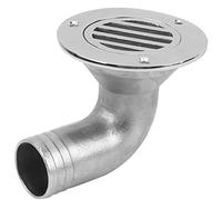 Qudinip Drain de Sol de Bateau en Acier Inoxydable Durable, Conception à 90 Degrés pour Un Débit d'eau Exceptionnel, Convient aux Diamètres de 32 Mm et 38 Mm, Idéal pour Une Utilisation Marine (38MM)