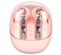 Qudinip Écouteurs Traducteur de Langue sans Fil Bluetooth 5.3, Prise en Charge Multilingue pour Les Voyages et la Communication, Violet, Paquet de 2 (Rose)