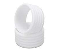 Qudinip Ensemble D'Anneaux de Raquette en Silicone, 2 Pièces, Anneaux de Fixation de Surgrip de Tennis Absorbant la Sueur pour Les Joueurs, Silicone Durable de Haute qualité (Blanche)