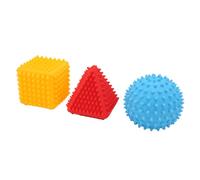 Qudinip Ensemble de Balles Sensorielles Texturées pour bébé, 3 Pièces, Formes Colorées pour L'exploration Tactile et Le Développement de la motricité Fine chez Les Nourrissons