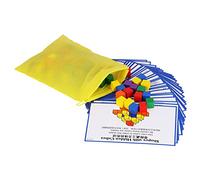 Qudinip Ensemble de Blocs éducatifs en Bois Color Cubes pour Enseigner Le Comptage et Les Mathématiques, 120 Pièces, adapté aux Enfants de 3 Ans et Plus