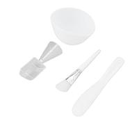 Qudinip Ensemble de Bols pour Masques Faciaux, 4 Pièces, Outils de Mélange Lavables en Silicone Souple pour Masques de Soins de la Peau DIY
