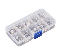 Qudinip Ensemble de Boutons de Broche, épingles de Chemise en Plastique Durable pour Projets de Couture de Bricolage pour Femmes, 150 Pièces (Bords ronds fleuris)