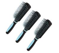 Qudinip Ensemble de Brosses à Cheveux à 9 Rangées pour Démêler les Cheveux Bouclés Ondulés avec Poignée Ergonomique Style Confortable 3 Pièces Matériau ABS