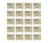 Qudinip Ensemble de Charnières Décoratives en Fer, 20 Pièces, pour Boîtes à Bijoux, Armoires en Bois Vintage, 25x20mm