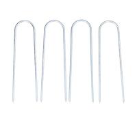Qudinip Ensemble de Clous en Forme de U, 4 Piquets de Pelouse Durables en Acier Inoxydable pour Sécuriser Le Gazon Artificiel et Les Mauvaises Herbes