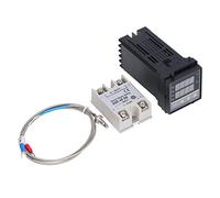 Qudinip Ensemble de Contrôleur de Température PID avec Relais à Semi-conducteurs et Thermocouple pour des Systèmes de Chauffage Précis 0-400 ℃