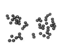 Qudinip Ensemble de Haricots Spatiaux en Gel de Silice de 8mm, 50 Pièces, Bouchons de Ligne de Pêche Souples pour la Pêche de Nuit et L'utilisation en Eau Profonde (Noire)