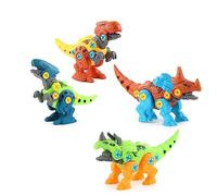 Qudinip Ensemble de Jouets Dinosaures à Démonter, Blocs de Construction éducatifs Flexibles, Améliorent L'imagination des Enfants âgés de 5 Ans et Plus, Matériau ABS, 4 Pièces