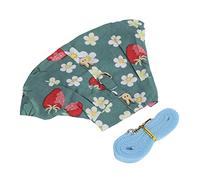 Qudinip Ensemble de Laisse et Harnais pour Lapin, Tenue de Lapin Confortable et Réglable pour Petits Animaux de Compagnie, Vacances de Mariage, 1 X Harnais, 1 X Laisse (M)