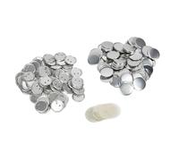Qudinip Ensemble de Pièces de Badges à Boutons, Kit de Badges à Boutons Vierges Durables pour L'artisanat de Bricolage, 100 Jeux D'épingles Rondes en Métal pour les Occasions Spéciales (56MM)