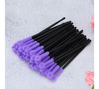 Qudinip Ensemble de Pinceaux à Cils Jetables, 50 Pièces, pour Application de Maquillage, Outil de Maquillage en Silicone Souple pour la Maison et les Professionnels (Violette)