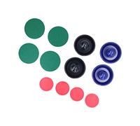 Qudinip Ensemble de Poussoirs Air Hockeys, Accessoires de Jeu Confortables pour Toutes Les Tables Standards, 12 Pièces de 96mm avec Matériau ABS Solide (Tapez F)