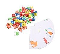 Qudinip Ensemble de Puzzles Alphabet en Bois pour L'apprentissage des Couleurs et L'orthographe Amusant pour Les Tout-Petits de Plus de 3 Ans, 52 Pièces avec Sac de Rangement
