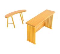 Qudinip Ensemble de Tabourets et de Chaises de Comptoir de Bar pour Maison de Poupée 1:12, Meubles Miniatures pour Enfants, Temps de Jeu et Décoration de la Maison, Fabriqués en Bois de qualité