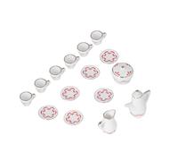 Qudinip Ensemble de Tasses à thé Miniatures en Céramique pour Maison de Poupée 1:12, Parfait pour la Décoration de Fête de thé à Faire Soi-même pour Les Collectionneurs, en Porcelaine Durable, 15