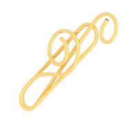 Qudinip Ensemble de Trombones à Notes, Marque-pages Créatifs et Mignons en Fil de Musique, Pinces à Papier Multifonctions pour Usage au Bureau, 100 Pièces Revêtues de Plastique (Jaune)