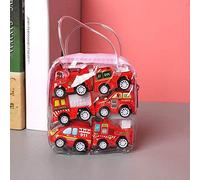 Qudinip Ensemble de Voiture Jouet à Tirer, 6 Pièces, Design coloré pour Enfants, Aucune Batterie Requise, Matériau émaillé (Type A)