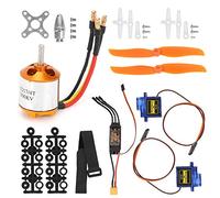 Qudinip Ensemble D'hélices Servo ESC pour Moteur d'avion RC, pour Drone télécommandé, Ensemble Complet D'hélices 6035 SG90, Servo 40A ESC