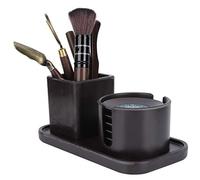 Qudinip Ensemble D'outils à thé élégants de Style Japonais, Ustensiles Complets pour la Cérémonie du thé, Parfaits pour les Amateurs de, Bois Naturel, 8,5 X 4,5 X 3,7 Pouces, Kit de 9 Pièces (#1)