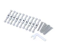 Qudinip Ensemble D'outils de Réparation de Boîte de Jonction de Type 86 oulon de Jambe de Force Efficace pour Boîtes Murales électriques en Acier allié avec 10 Entretoises et 10 Boulons (86