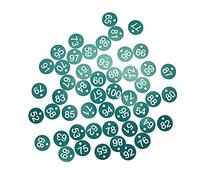 Qudinip Étiquettes Numérotées pour la Gestion du Bétail, Matériau ABS Durable, Marquage de Couleur Vive pour L'apiculture et L'élevage, 50 Pièces (Verte)