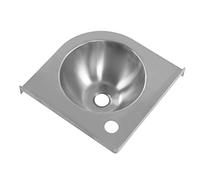 Qudinip Évier de Lavabo Triangulaire D'angle, Lavabo à Main en Acier Inoxydable 304 avec Transition Transparente vers le Comptoir, pour Camping-car, Caravane, Bateau