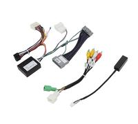 Qudinip Faisceau de Câblage Stéréo D'autoradio 16 Broches, Adaptateur de Connecteur en Matériau ABS avec Fils à Code Couleur Standard, Remplacement pour Pajero Outlander 4X4 2014 2020