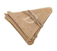 Qudinip Fanion en Toile de Jute, Décoration Just Married pour Fêtes de Mariage, Bannière Suspendue DIY, Matériau Naturel Sûr, Ensemble de 12 Pièces