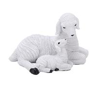 Qudinip Figurines de Mouton, Ornement Rustique en Résine D'aspect Vieilli, Ornement d'agneau avec Un Grand Effet Décoratif, pour Décoration de Ferme, Statues d'animaux de Jardin
