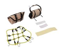 Qudinip Filet à Bagages de Simulation RC et Accessoires, Décoration élégante pour 1/18 TRX4M et 1/24 Scx24, Nylon Durable Kaki, 2 étuis (Jaune)