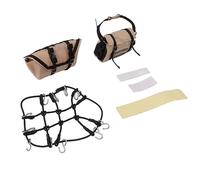 Qudinip Filet à Bagages de Simulation RC et Accessoires, Décoration élégante pour 1/18 TRX4M et 1/24 Scx24, Nylon Durable Kaki, 2 étuis (Noire)
