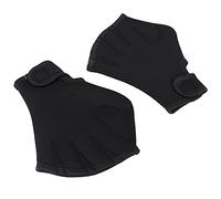 Qudinip Gants Palmés pour L'entraînement de Natation, Accessoires de Natation Durables en Néoprène pour Adultes et Enfants, Couleur Noire, 1 Paire (Noire)