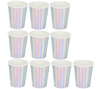Qudinip Gobelets en Papier élégants Jetables, 20 Pièces, Gobelets écologiques pour Fêtes, Festivals, Anniversaires, Taille 8.3cm (Argent)
