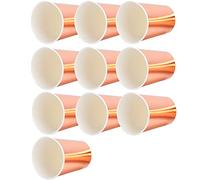 Qudinip Gobelets en Papier élégants Jetables, 20 Pièces, Gobelets écologiques pour Fêtes, Festivals, Anniversaires, Taille 8.3cm (Or Rose)