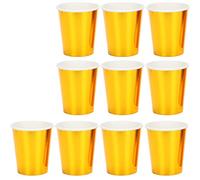 Qudinip Gobelets en Papier élégants Jetables, 20 Pièces, Gobelets écologiques pour Fêtes, Festivals, Anniversaires, Taille 8.3cm (Or)