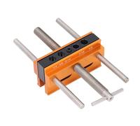 Qudinip Guide de Perçage de Gabarit de Cheville à Centrage Automatique, Outil de Travail du Bois Réglable pour Forets de 1/4 3/8 5/16 7/16 1/2 Pouces avec 6 Bagues en Alliage D'al