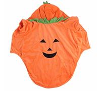 Qudinip Halloween Pumpkin Dog Vêtements, Costume de Chien en Toison Chaud pour Les Chiens Moyens avec Collier Lâche, pour en Peluche Golden Retriever Bulldog (3XL)