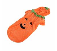 Qudinip Halloween Pumpkin Dog Vêtements, Costume de Chien en Toison Chaud pour Les Chiens Moyens avec Collier Lâche, pour en Peluche Golden Retriever Bulldog (2XL)