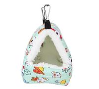 Qudinip Hamac et Nid Suspendu Vert pour Hamster, Design Chaleureux pour Petits Animaux, en Coton et Velours, Tailles S et M (M)