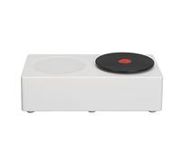 Qudinip Haut-Parleur Bluetooth, Design Vintage, qualité Sonore Supérieure, pour la Maison, Le Bureau, Petite Taille, Portable, Batterie 1200mAh (Blanche)