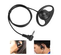 Qudinip Haut-Parleur Suspendu à L'oreille, 2 Pièces, 3.5mm, Casque D'écoute Confortable pour Les Boîtes de Nuit Militaires, Barres de sécurité ABS Noir