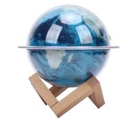 Qudinip Humidificateur de Lampe de Terre, Diffuseur D'aromathérapie Purificateur D'air Veilleuse avec Réservoir D'eau de 330 Ml et Support en Bois Massif, pour la Décoration de café de