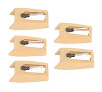 Qudinip Jeu D'aiguilles de Remplacement pour Tourne-Disque, avec Stylet de qualité Sonore de qualité Supérieure, pour Victrola, plaqué Or, 5 Pièces