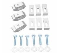 Qudinip Jeu de 6 Pinces de Couverture de Caisse de Camion, Pinces de Montage Low Pro en Aluminium Durable pour la Plupart des Caisses de Camion, Offrent une Fixation Sécurisée (Argent)