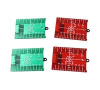 Qudinip Jeu de Cartes Cibles de Niveau, 4 Pièces, Plaques Magnétiques Haute visibilité pour Outils de Mesure, Vert Rouge 10x7x2cm