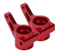 Qudinip Jeu de Coupelles de Direction en Alliage D'aluminium pour Voiture RC, pour 1/10 Drag Slash 1967, Conception Durable, Amélioration des Performances, 2 Pièces (Rouge)