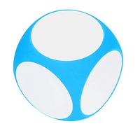 Qudinip Jeu de Dés Vierges - Cubes D'écriture aux Couleurs Vives pour L'apprentissage et Les Jeux - Accessoire Pédagogique Portable et Nettoyable de 10 Cm (Bleue)