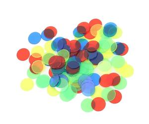 Qudinip Jeu de Disques de Jeton de Jeu, 100 Pièces, Puces de Comptage Rondes Translucides pour Jeux de société, Salle de t Usage Domestique, Diamètre 15mm